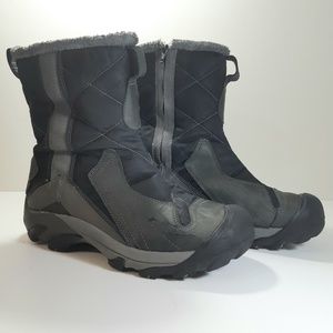 KEEN Black and Grey Side Zip Hiker Winter Boots